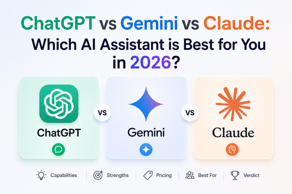 ChatGPT vs Gemini vs Claude: Which AI Assistant is Best for You in 2026?